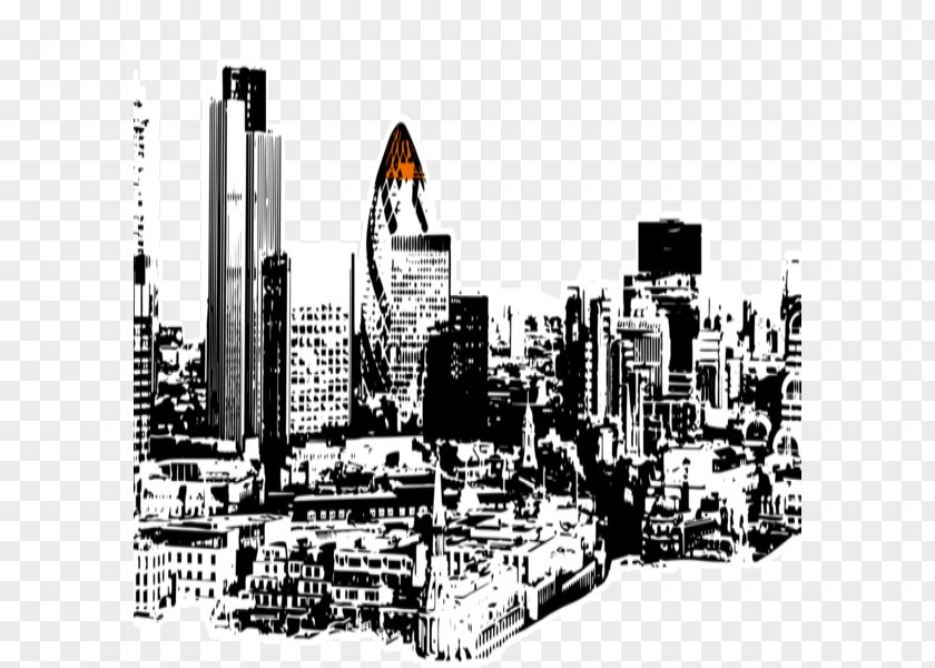 Skyscraper Skyline PS London Cityscape White PNG