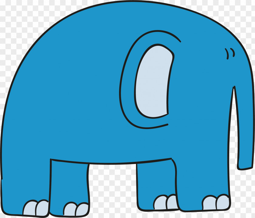 Vector Creative Blue Elephant Clip Art PNG