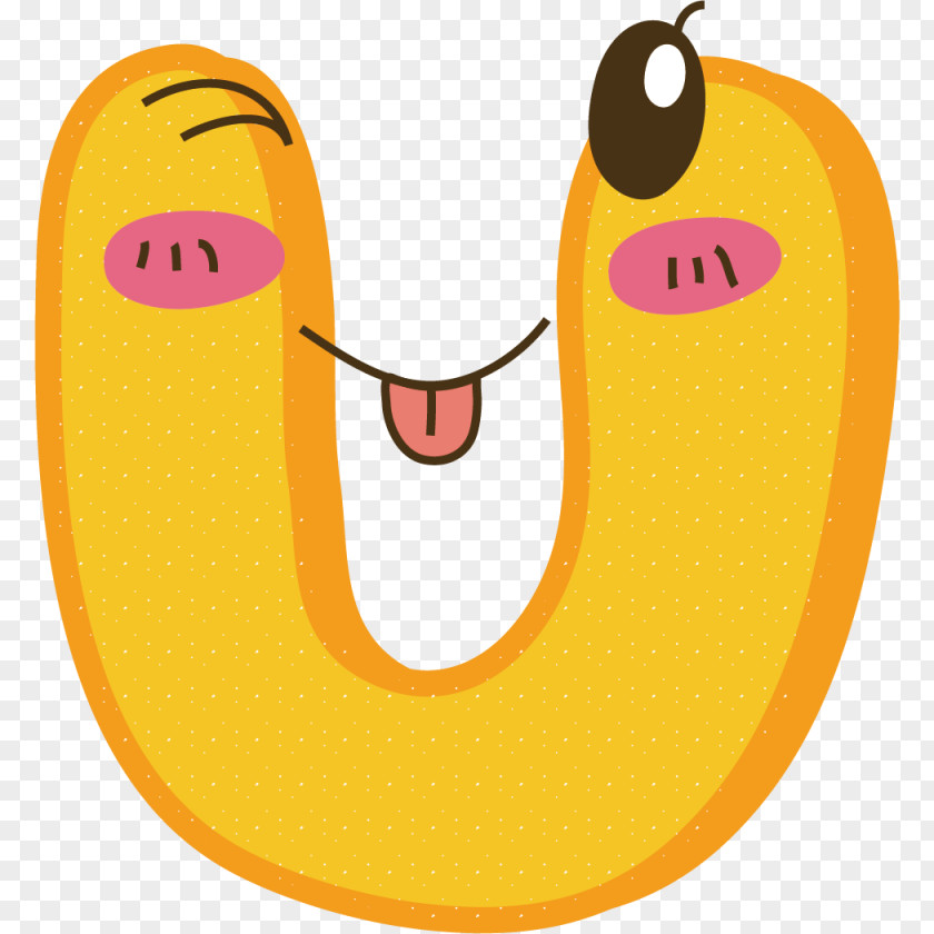 Yellow Smiley Letters Letter Icon PNG