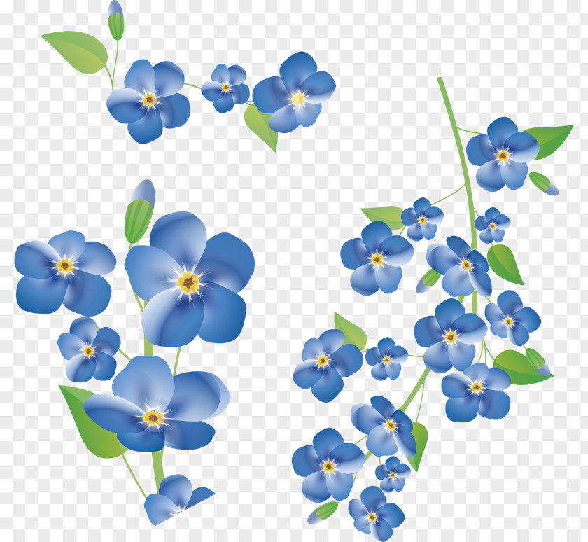 Blue Bouquet Flower Clip Art PNG