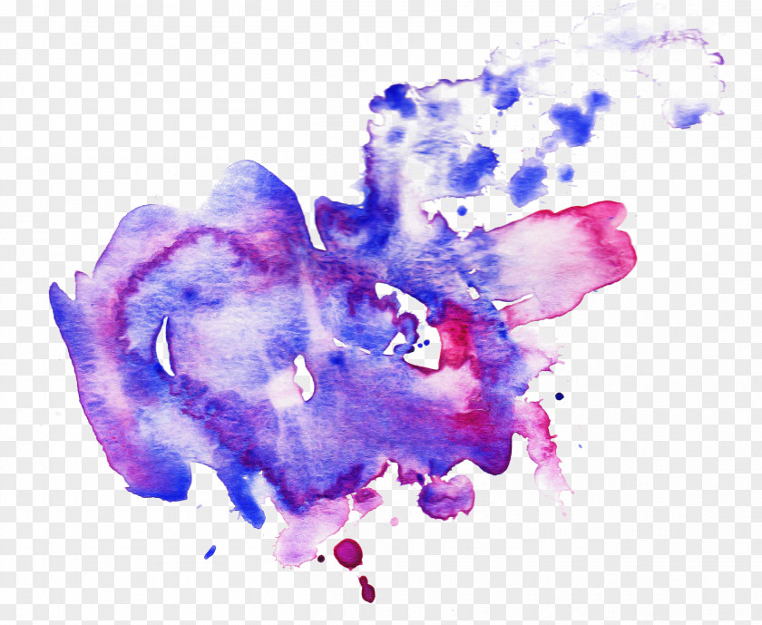 Liquid Magenta Watercolor PNG