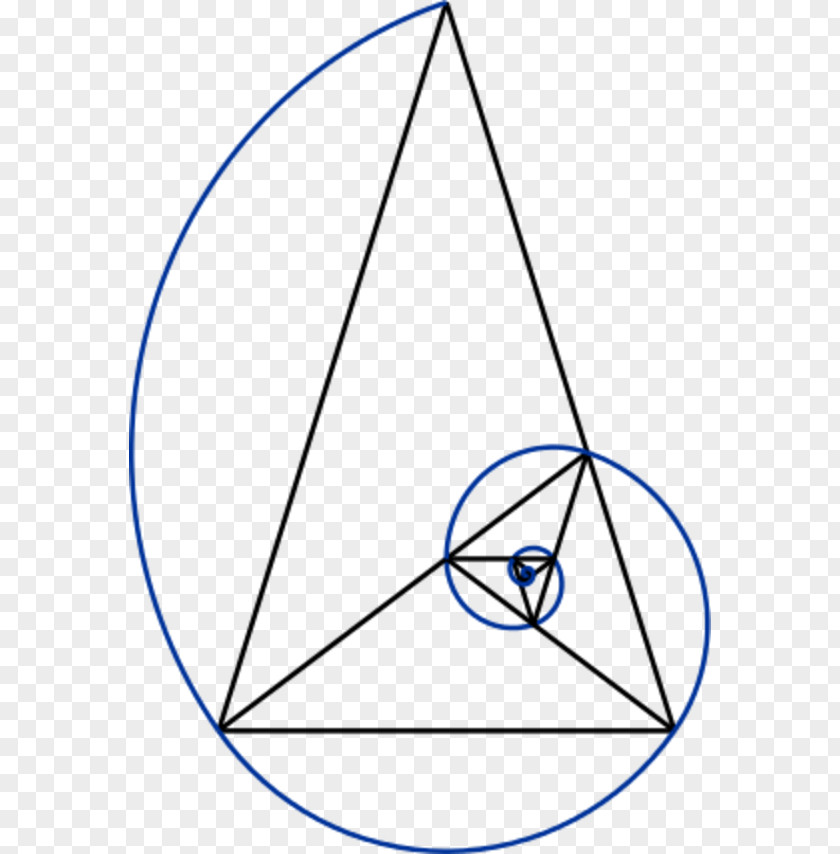 Triangle Golden Ratio Spiral Logarithmic PNG