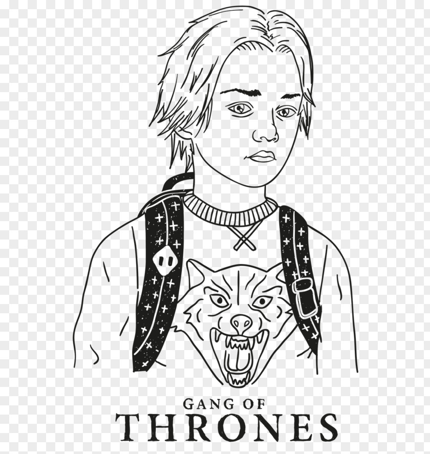 Game Of Thrones Arya Stark Drawing Line Art Character PNG