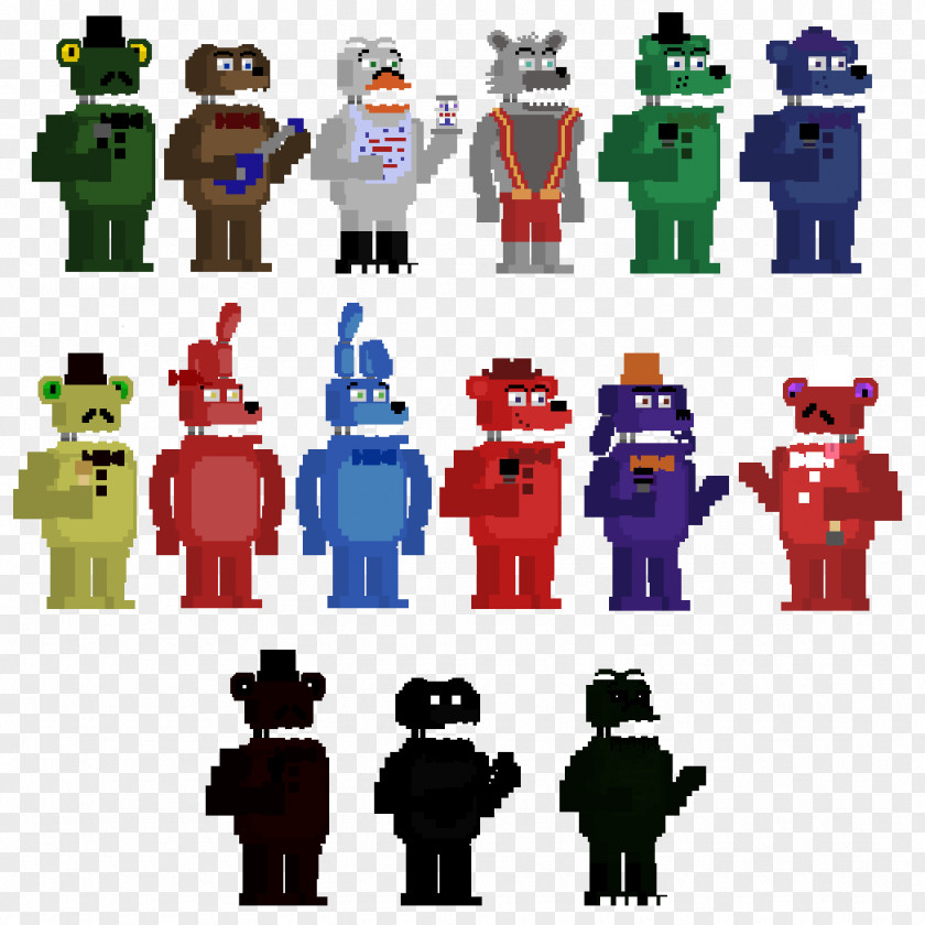Sprite Pixel Art Five Nights At Freddy's 8-bit Isometric Projection PNG