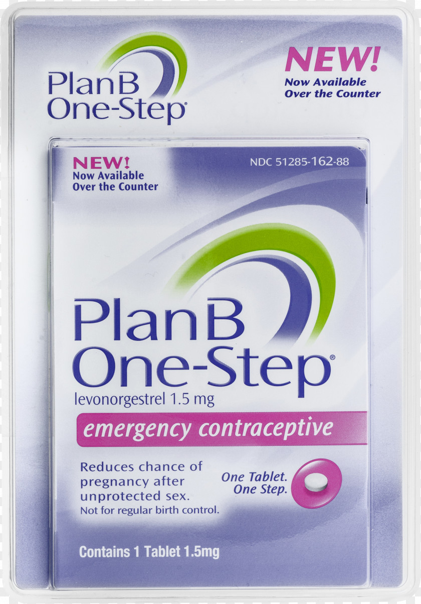 Tablet Emergency Contraceptive Pill Levonorgestrel Contraception Plan B One-Step Birth Control PNG