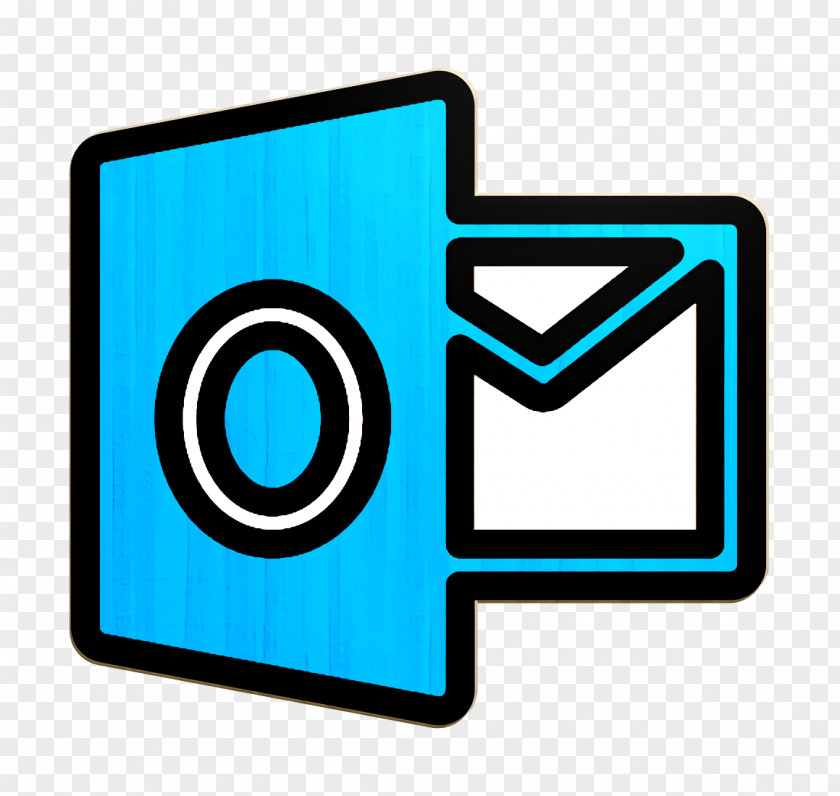 Rectangle Electric Blue Outlook Icon PNG