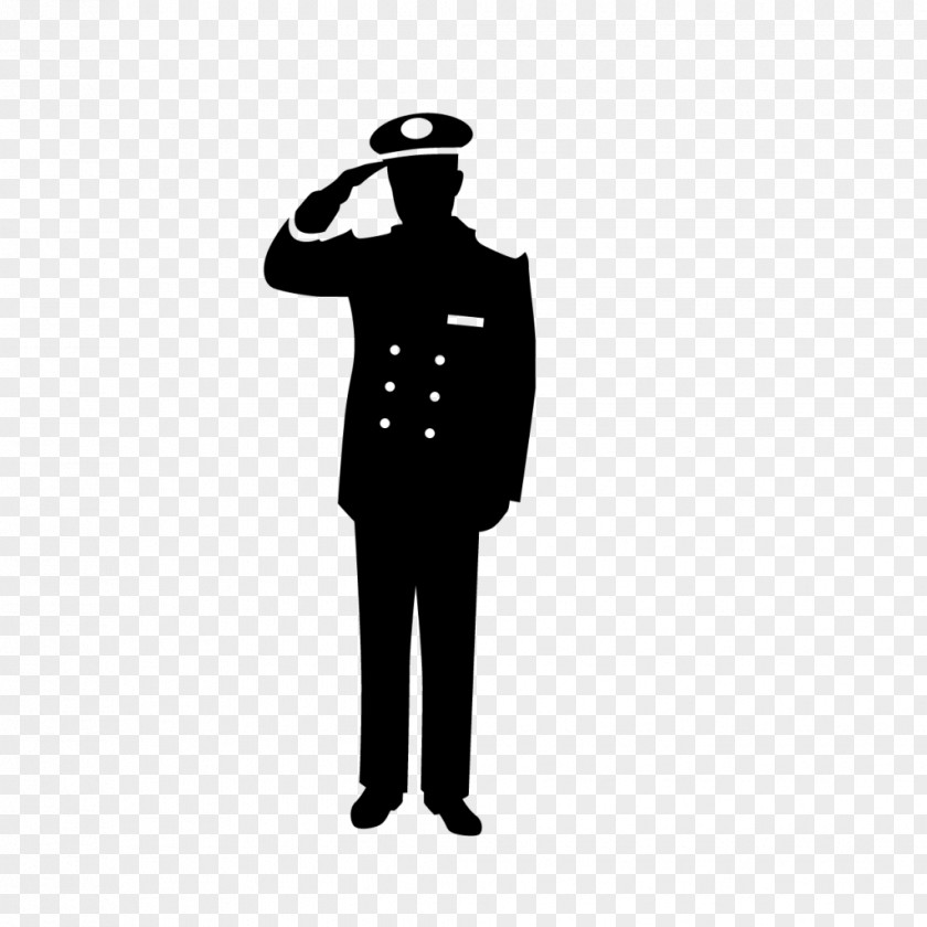 Silhouette Police Officer Photography Salute PNG