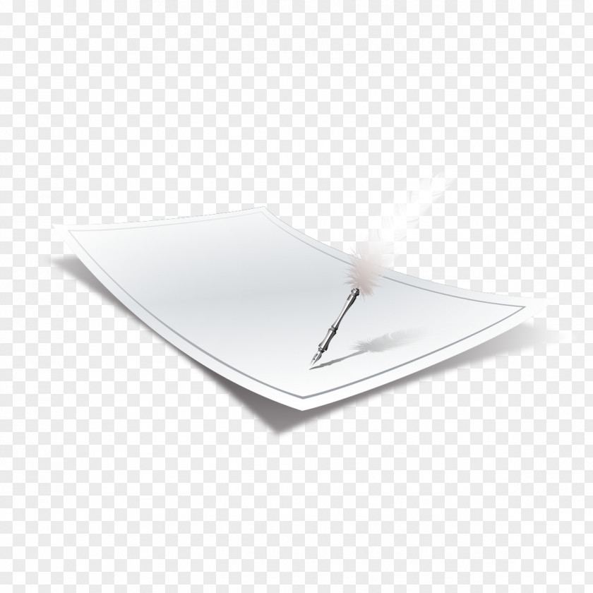 White Pen And Paper Clips Rectangle PNG