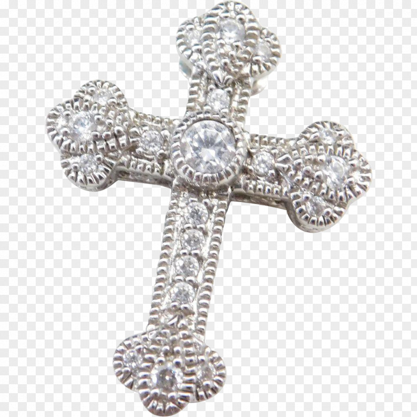 Colored Cross Sterling Silver Religion Body Jewellery Human PNG