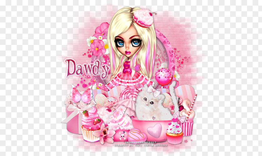 Delicious Barbie Toy Doll Flower Pink M PNG