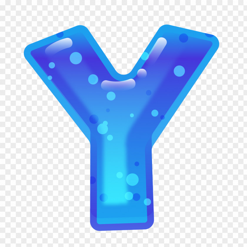 Electric Blue Plastic Letter PNG