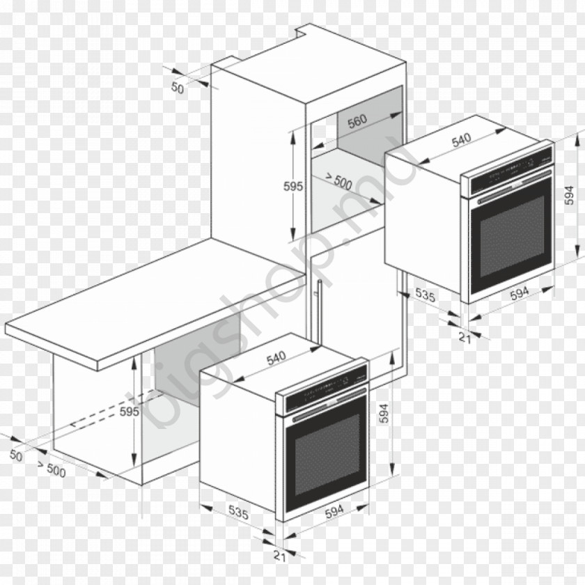 Oven Incl. Cooktop 66 L Siemens EQ271EK0GH EEC A Kochfeld Induction Cooking Smeg PNG