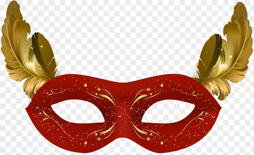 Red Carnival Mask Clip Art PNG