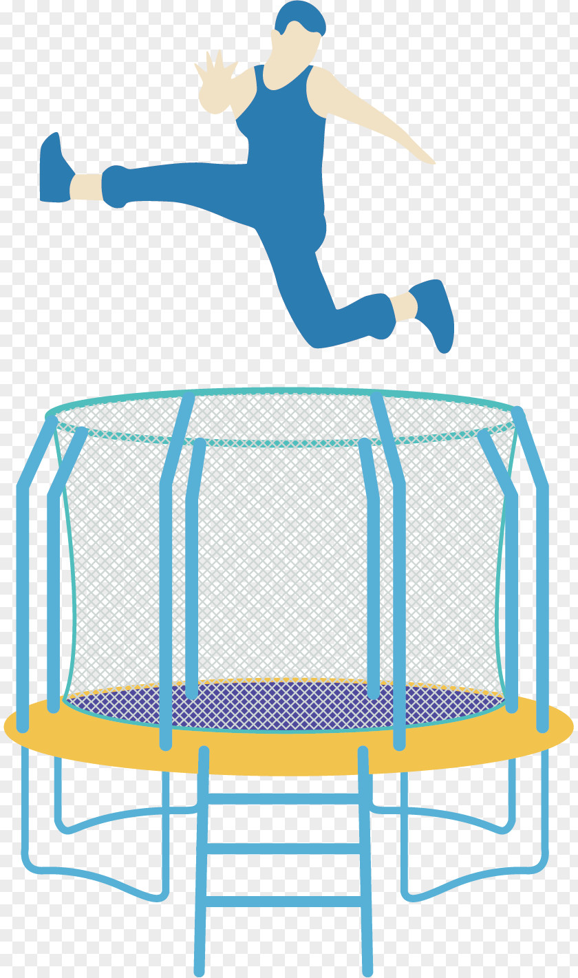 A Man Jumping On Trampoline Euclidean Vector Clip Art PNG
