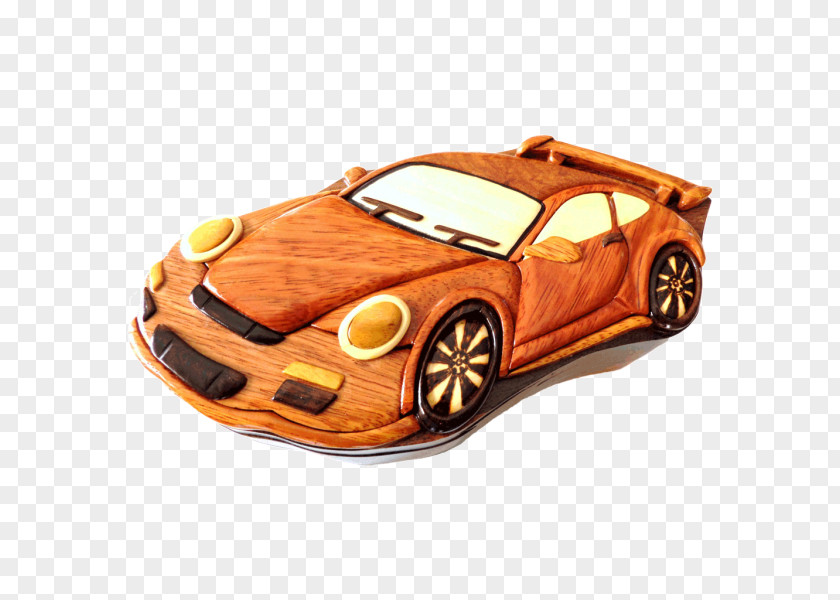 Car Porsche Wood Puzzle Box Scale Models PNG