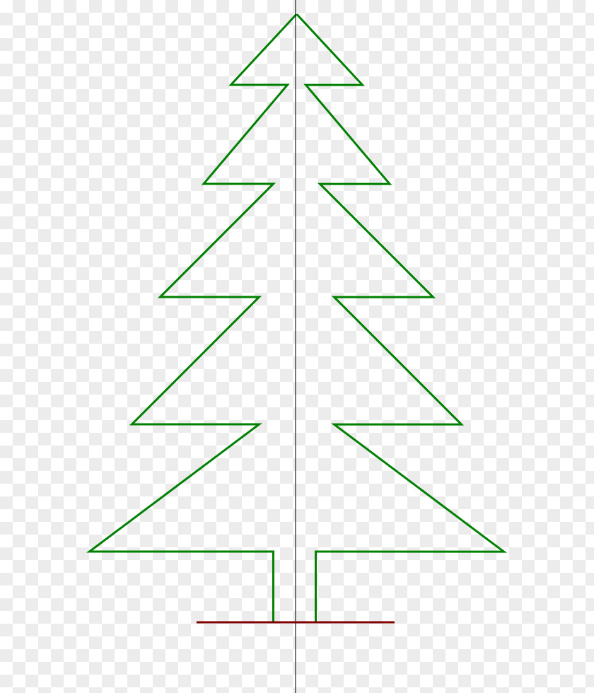 Christmas Tree Line Angle Point Pine PNG