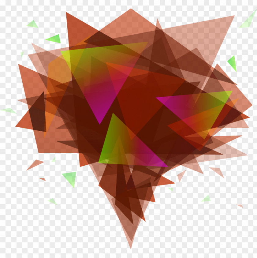 Triangle Collage Colors PNG