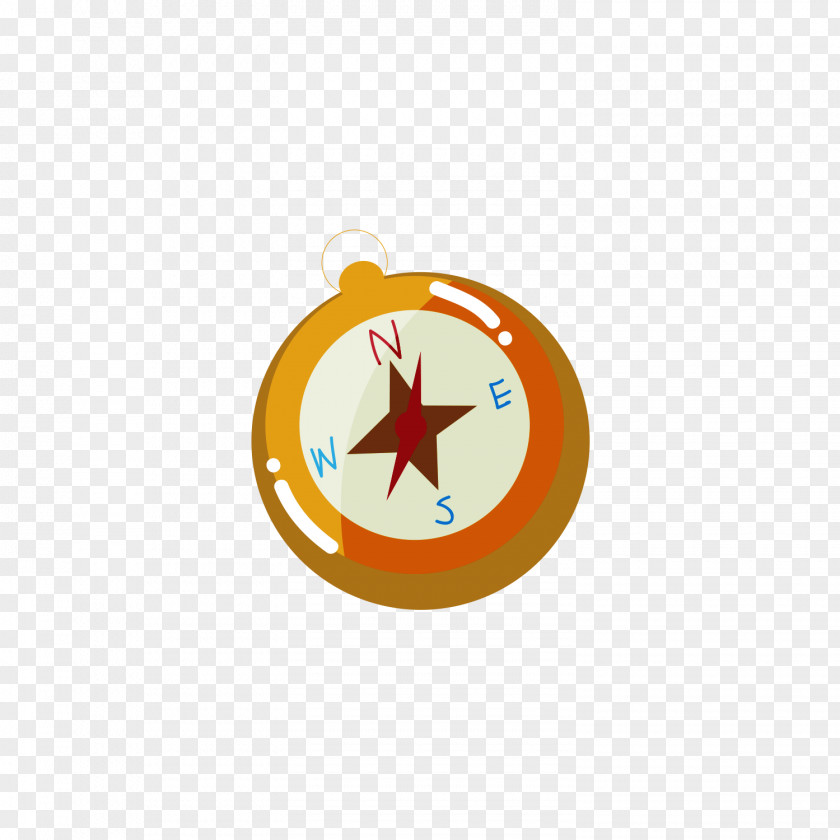 Yellow Compass Cartoon Animation PNG