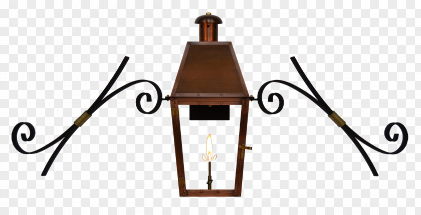 Coppersmith Lantern Gas Lighting Electricity Light Fixture PNG