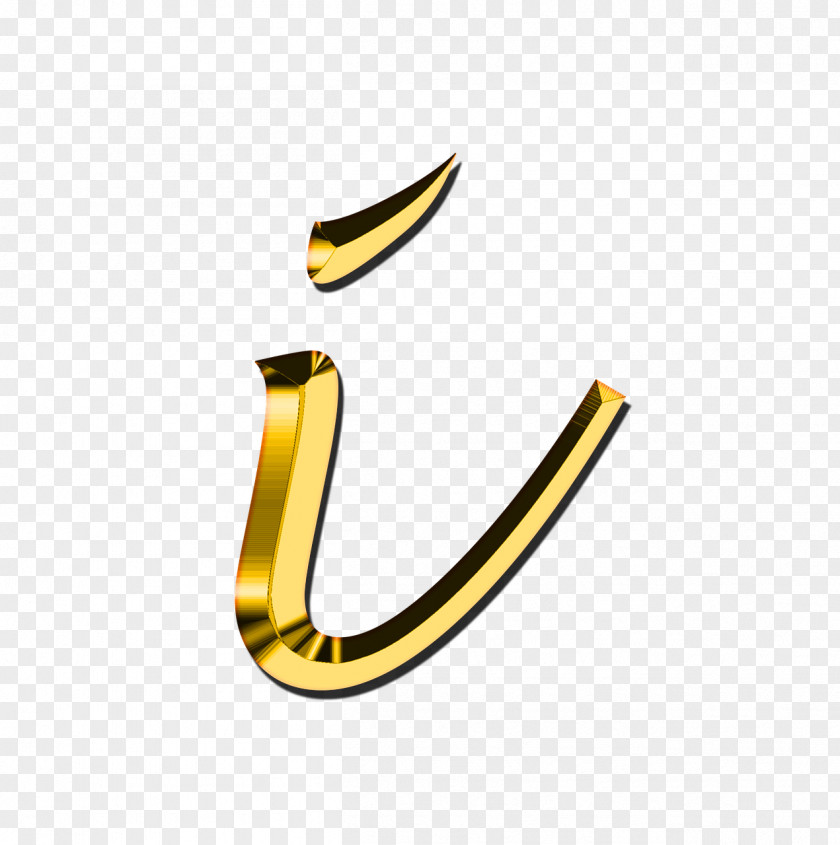 Gold Font Letters ABC Alphabet I PNG