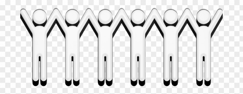 Humanitarian Icon People Holding Hands In A Row PNG