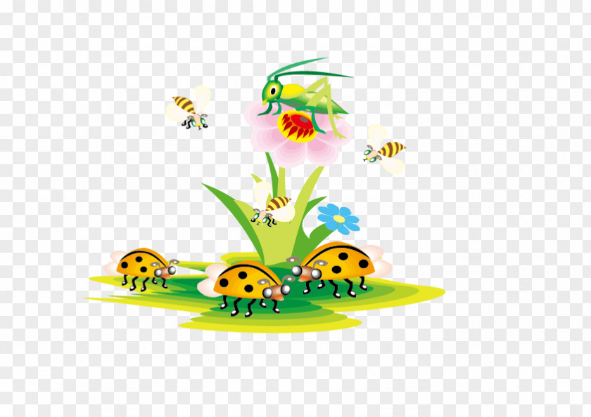 Insect Garden Letter Word English PNG