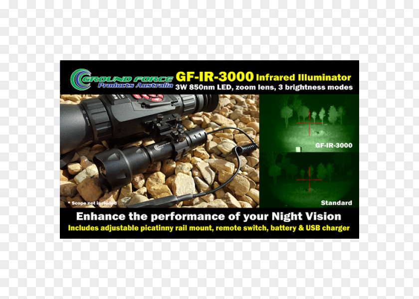 Infrared Vision Gun Firearm PNG