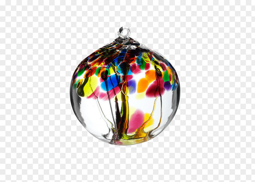 Multicolored Drops Globe Glassblowing Witch Ball PNG