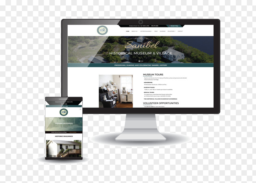 Sanibel Historical Museum And Village Web Design Website PNG