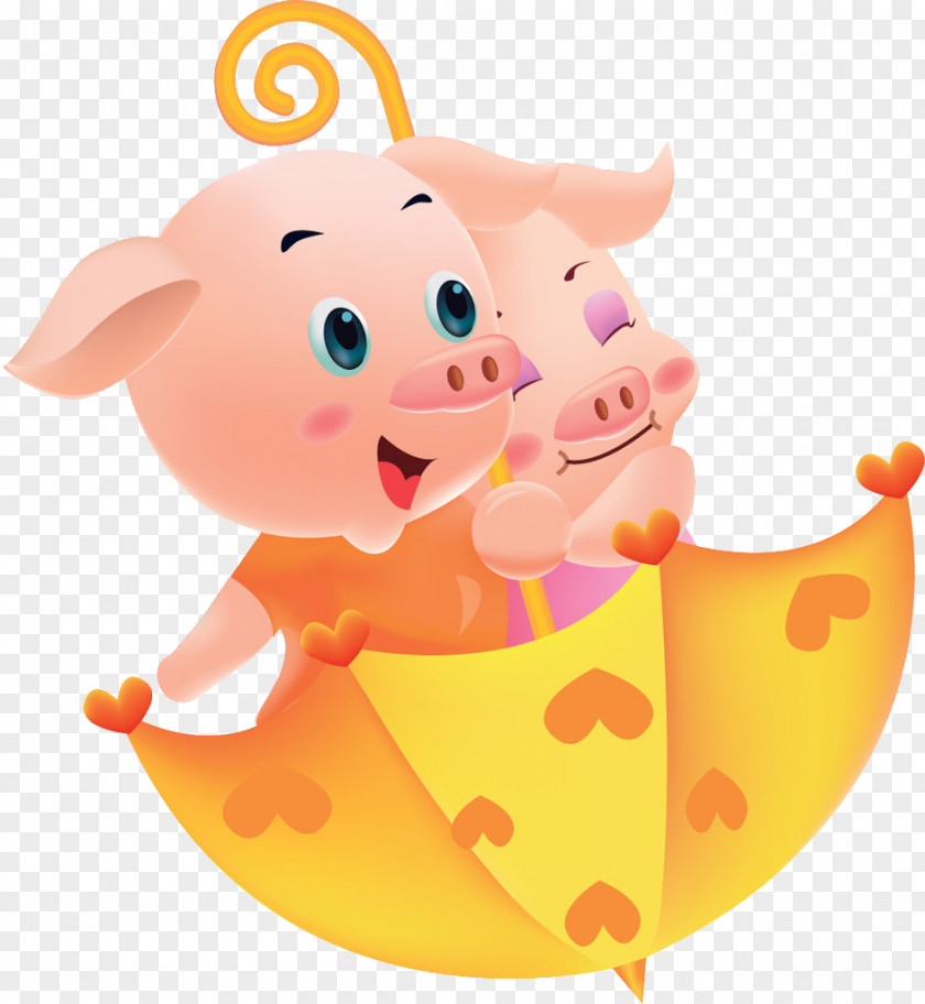 Cartoon Pig Domestic Porky Drawing PNG