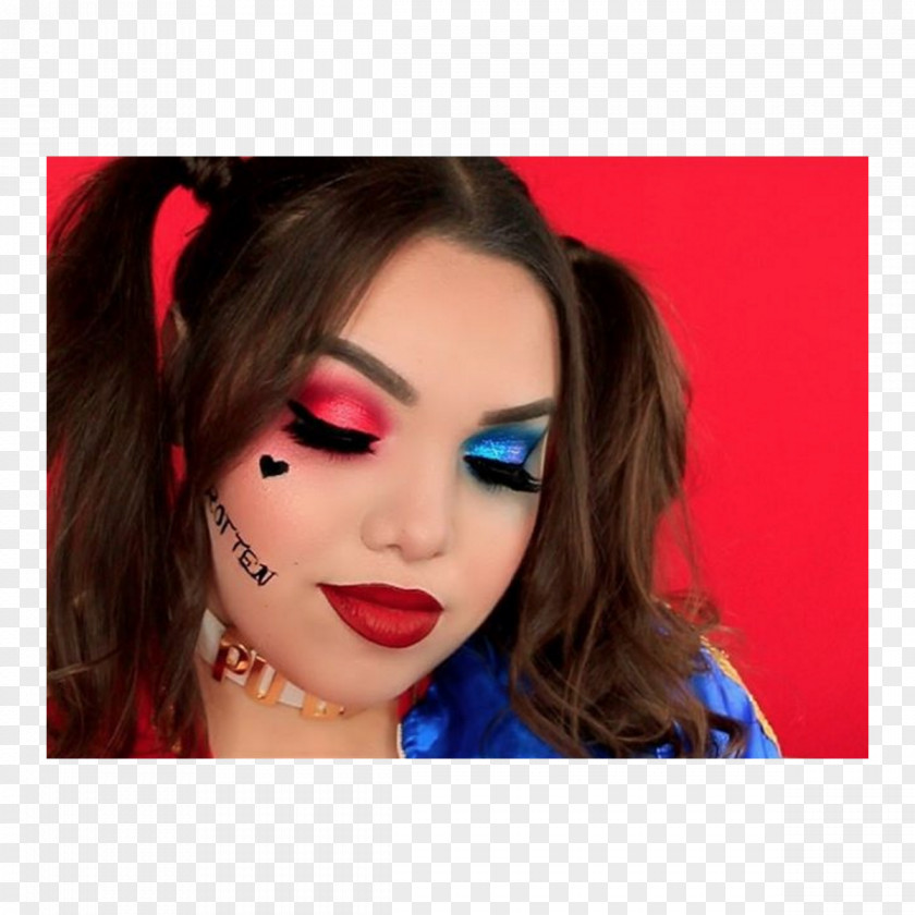 Halloween Makeup Harley Quinn Suicide Squad YouTube Make-up Cosmetics PNG