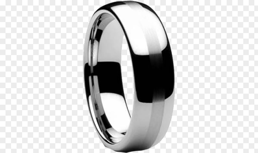 Tungsten Carbide Wedding Ring PNG
