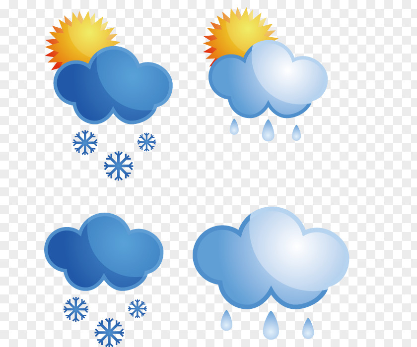 Vector Weather Clouds Clip Art PNG