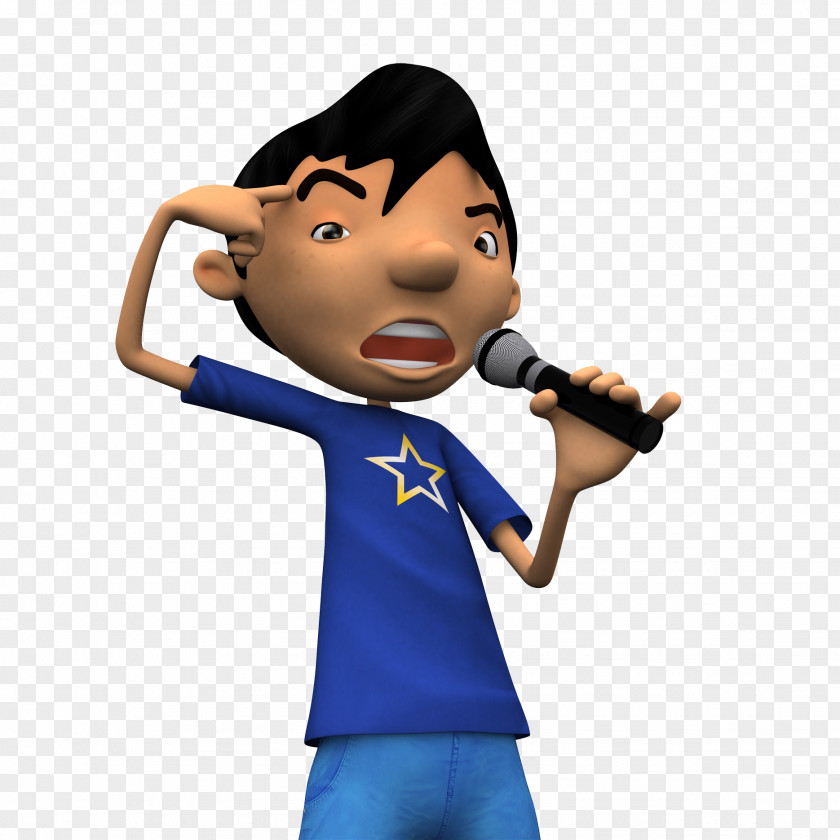 A Cartoon Boy Singing With Microphone Royalty-free Stock Photography Illustration PNG