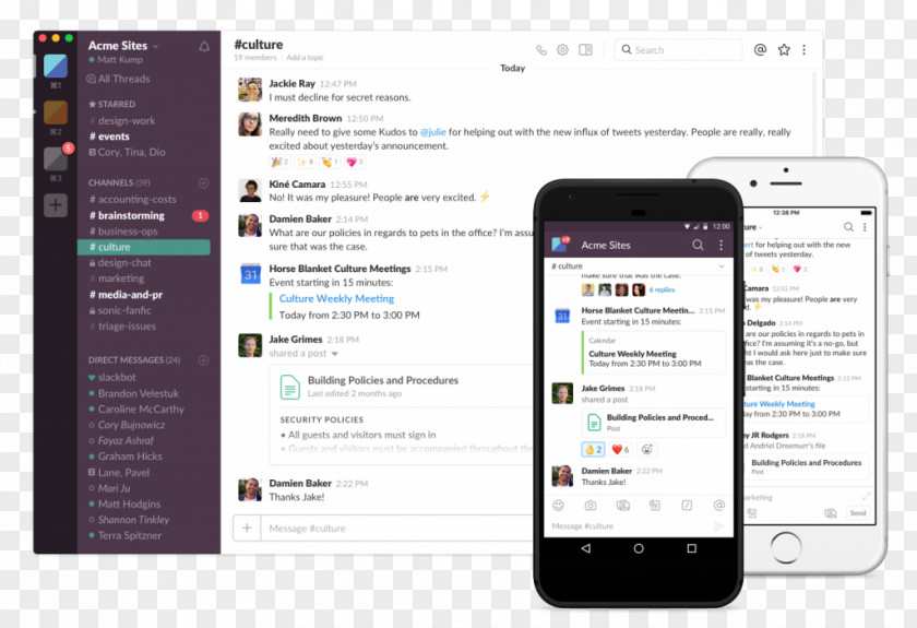 Business Slack Messaging Apps PNG