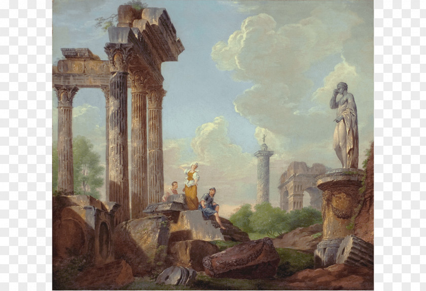 Rome Church Roman Capriccio: The Pantheon And Other Monuments Landscape Painting Italian Art PNG