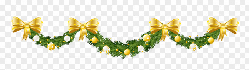 Golden Bow Christmas Wreath Decoration Ornament Garland Clip Art PNG