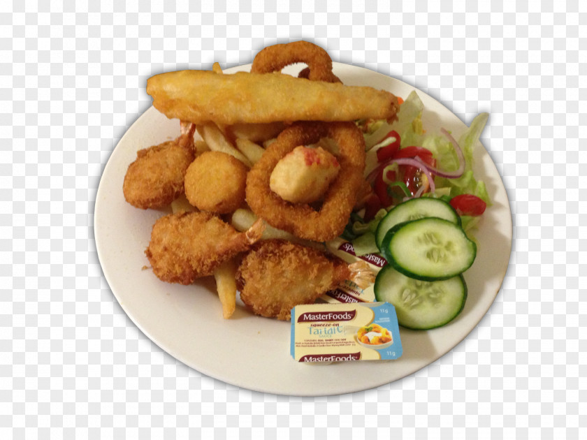 Seafood Schnitzel Fast Food Fried Fish Onion Ring Pakora PNG