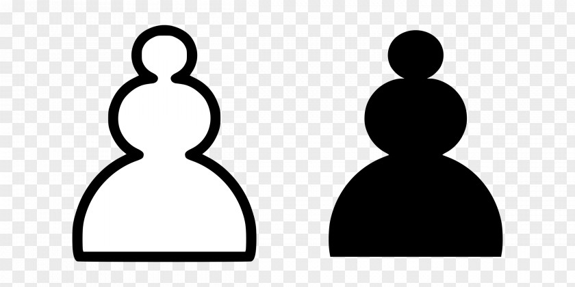 Chess Piece Pawn White And Black In Clip Art PNG