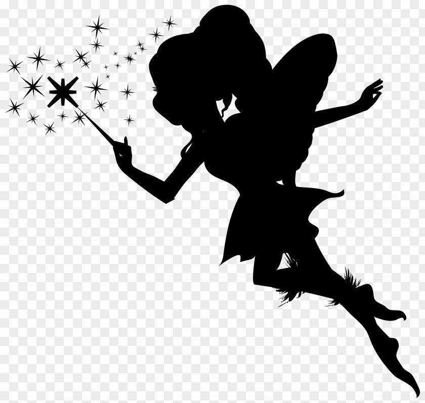Elf Silhouette Fairy Fae Clip Art Tinker Bell Wand PNG