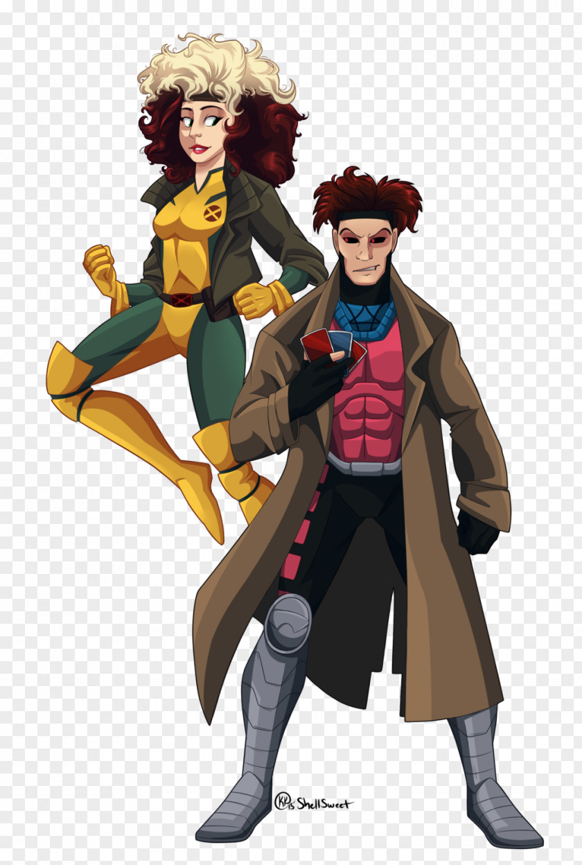 Gambit Rogue X-Men Concept Art PNG