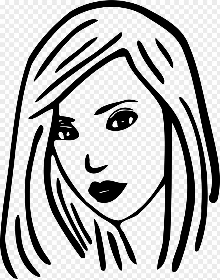 Hair Drawing Black And White Clip Art PNG