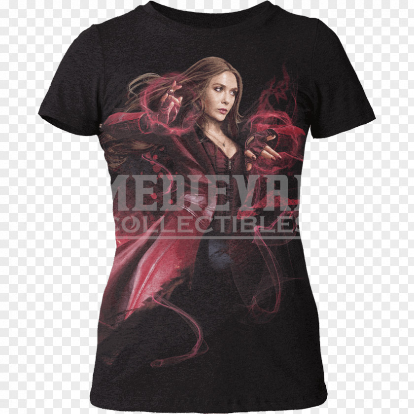 T-shirt Wanda Maximoff Black Widow Superhero Marvel Heroes 2016 PNG