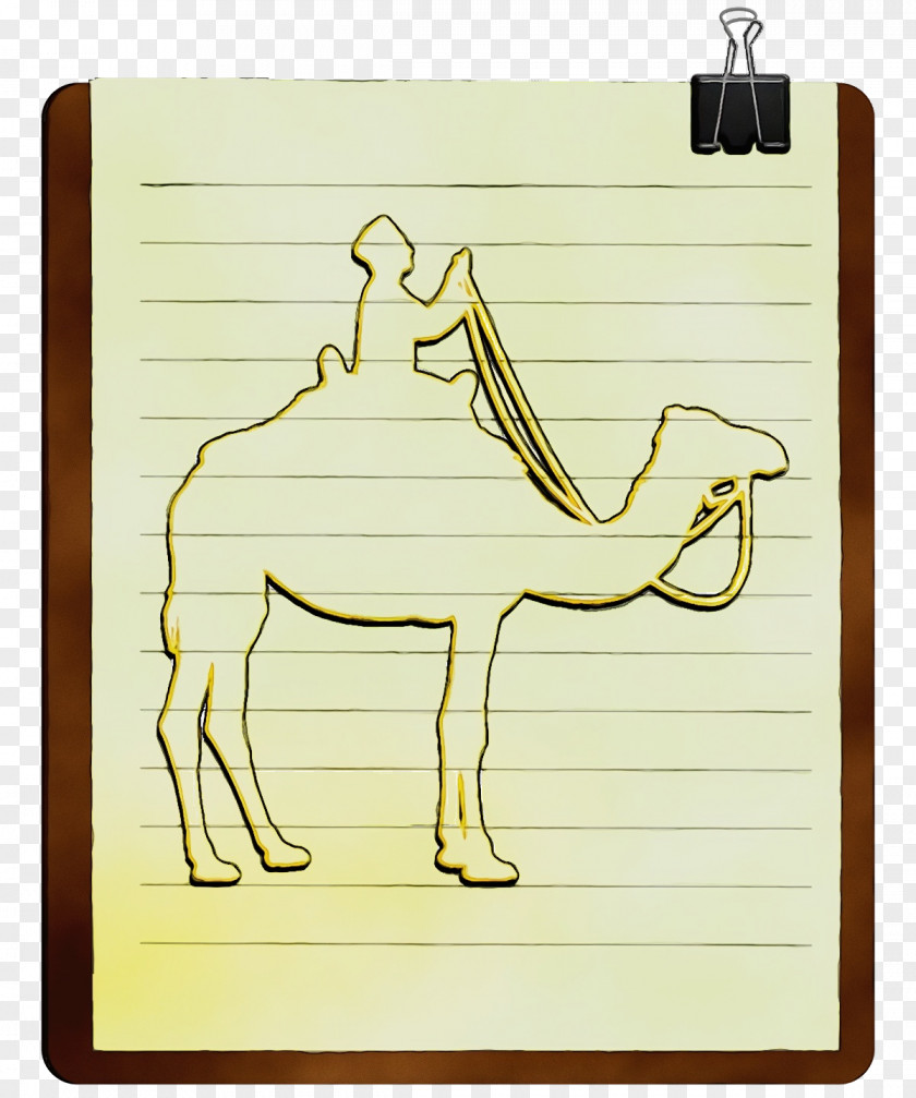 Camels Joint Cartoon Paper Yellow PNG
