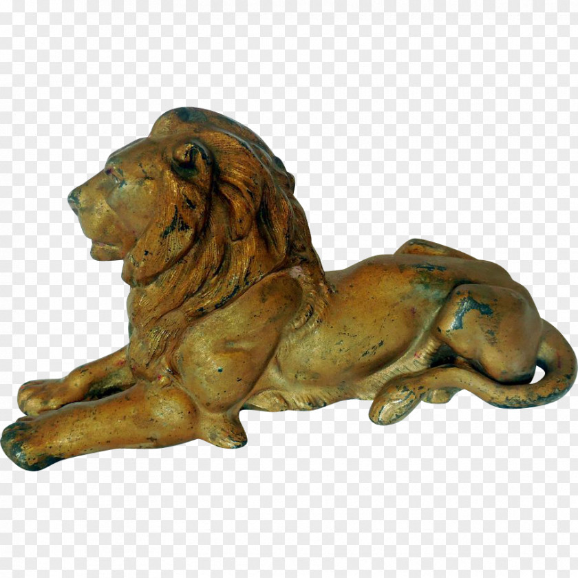 Eleanor & Park Bronze Sculpture Figurine Lion PNG