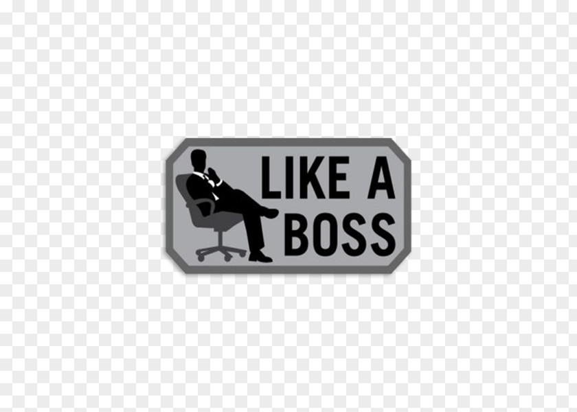 Like A Boss Monkey Patch Embroidered Sticker PNG