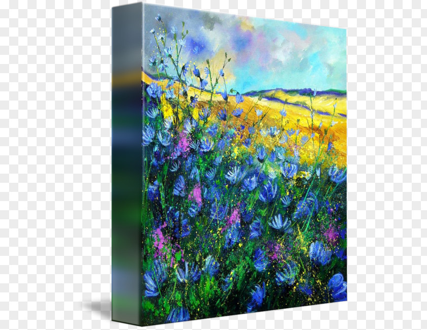Poppy Field Oil Painting Acrylic Paint Canvas Art PNG