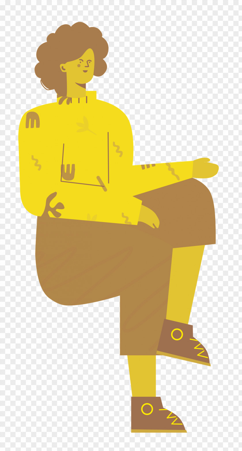 Sitting Chair Sitting Girl PNG