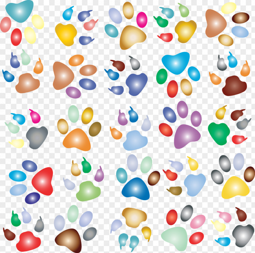 Bear Paw Prints Vector Cat Dog Color Printing PNG