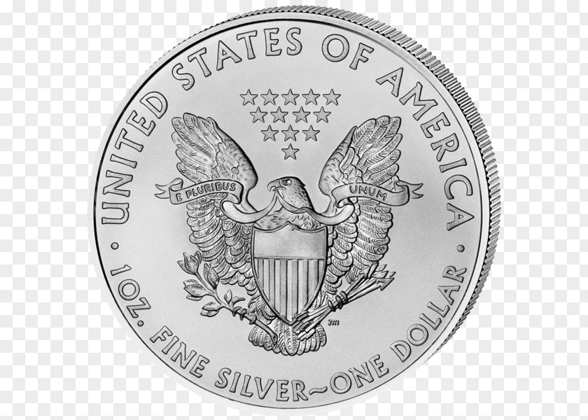 Coin American Silver Eagle Proof Coinage United States Mint PNG